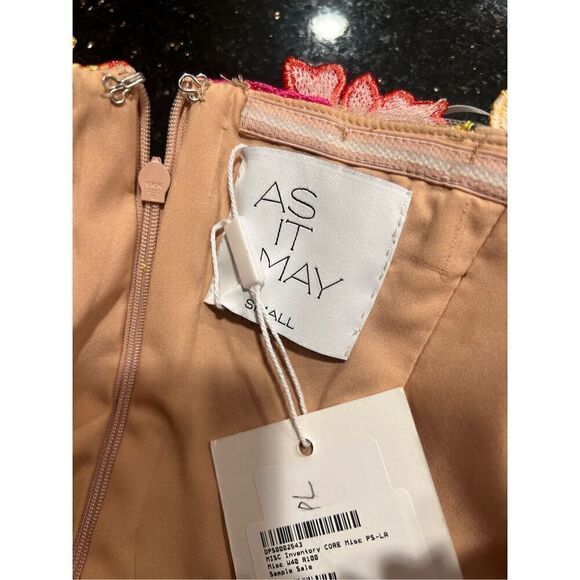 As It May Stephanie 3D Floral Embroidered Minidress off-shoulder Size S NWT $550 - Picture 8 of 8